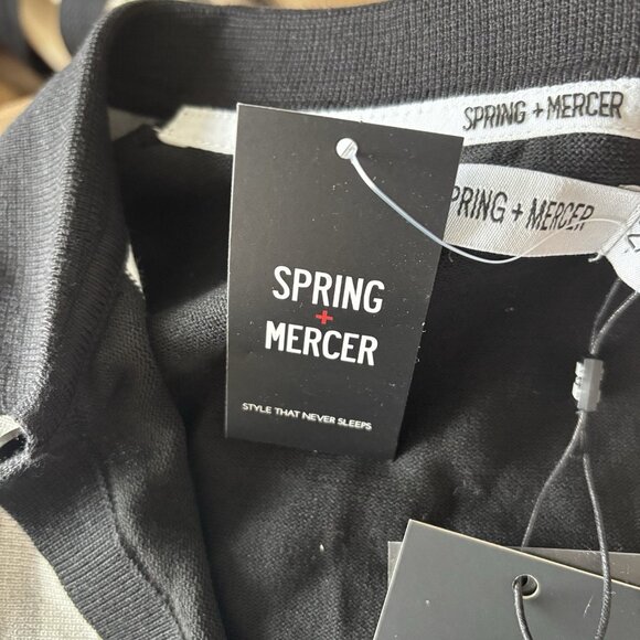 Spring & Mercer Men's Short Sleeve Polo Sweater Striped (FITS LIKE A XL) Preppy - Picture 3 of 13